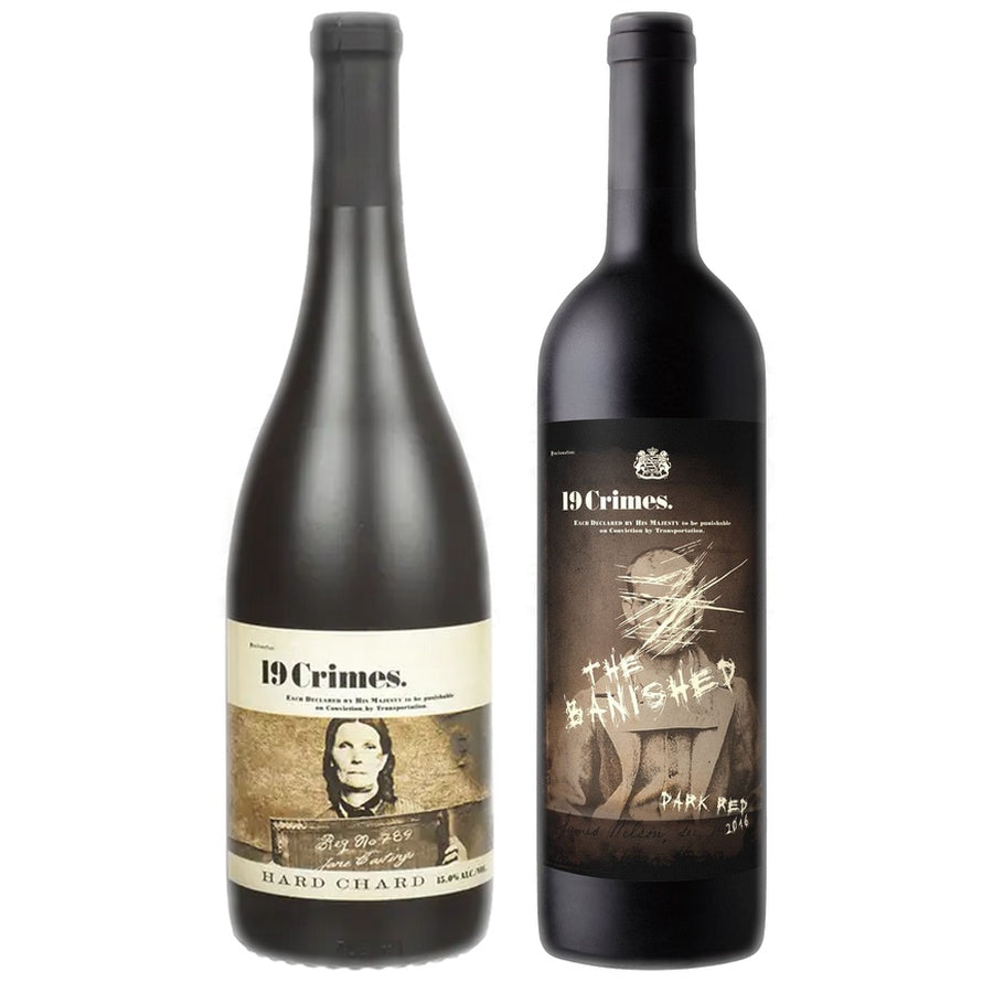 19 Crimes Hard Chardonnay and 19 Crimes The Banished Red