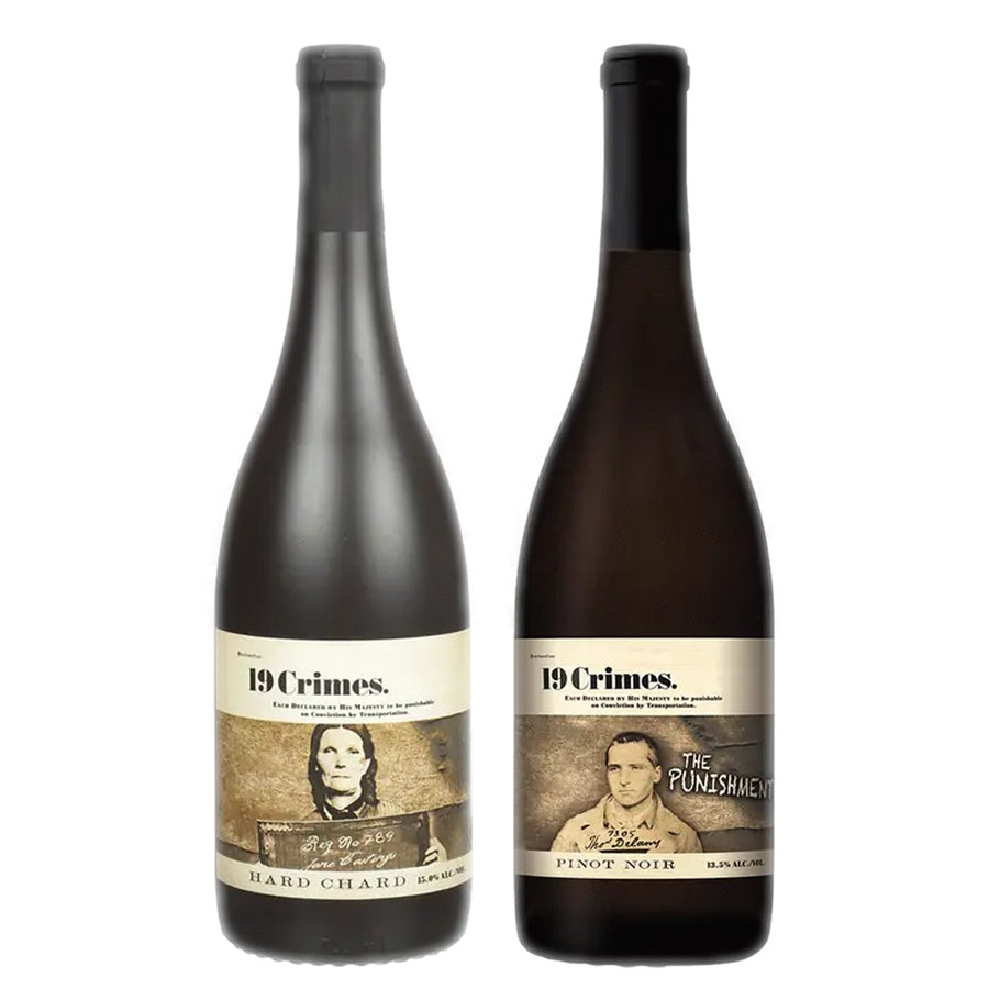 19 Crimes Hard Chardonnay and 19 Crimes The Punishment Pinot Noir