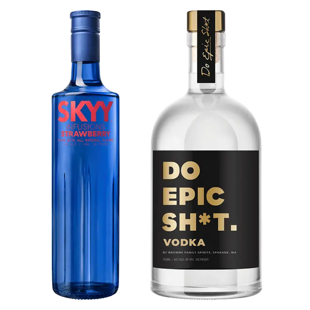 Skyy Strawberry Flavored Vodka Infusions & Do Epic Sh*t Vodka Bundle