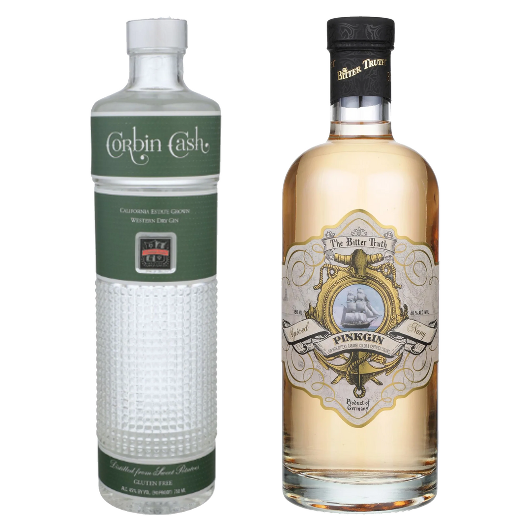 Corbin Western Dry Gin Estate Grown & The Bitter Truth Pink Gin Spiced Navy Bundle