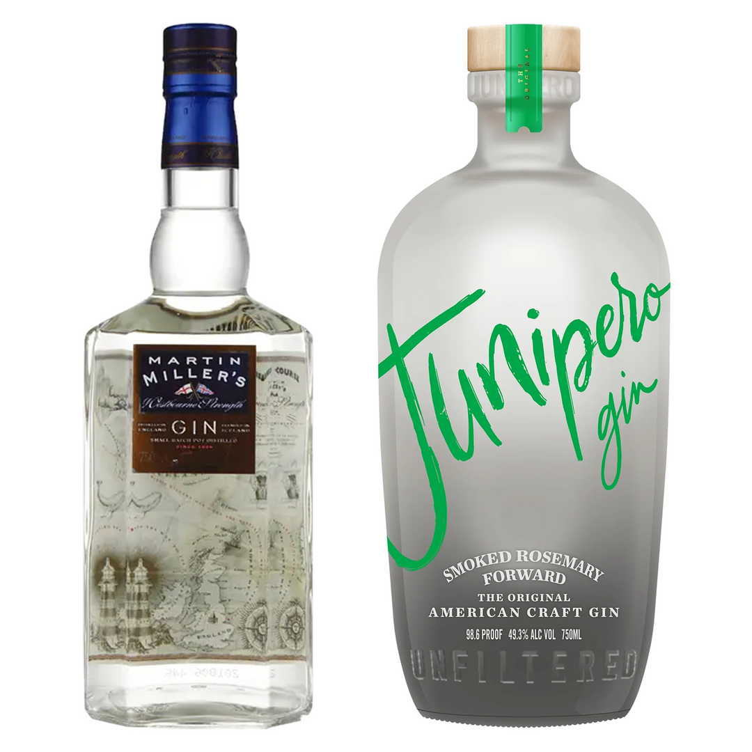 Martin Miller's Dry Gin Westbourne Strength & Junipero London Dry Gin Smoked Rosemary Bundle