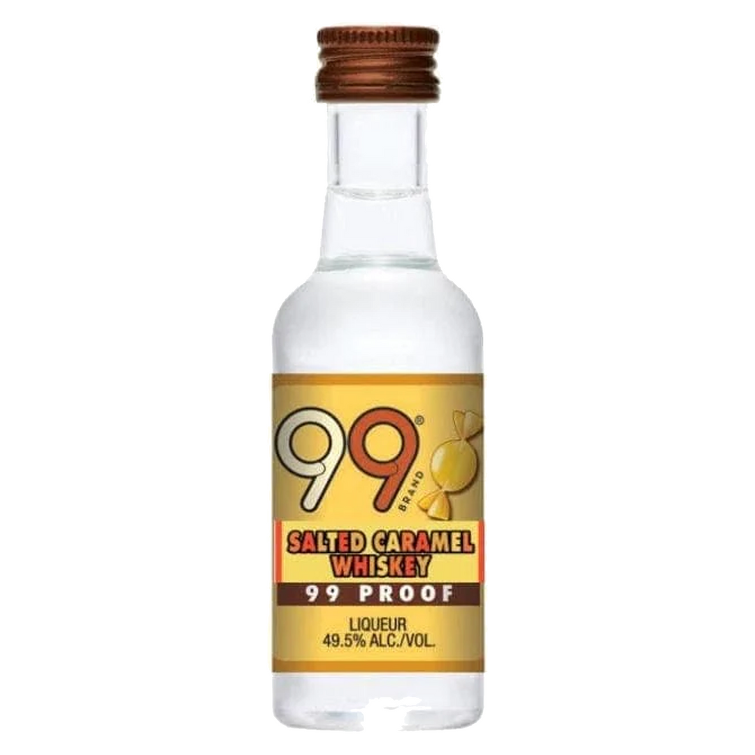 99 Brand Salted Caramel Flavored Whiskey 50ml 12 Pack