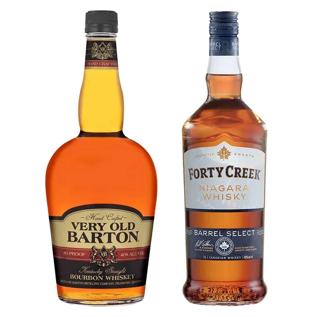 Very Old Barton Straight Bourbon & Forty Creek Canadian Whisky Barrel Select Bundle