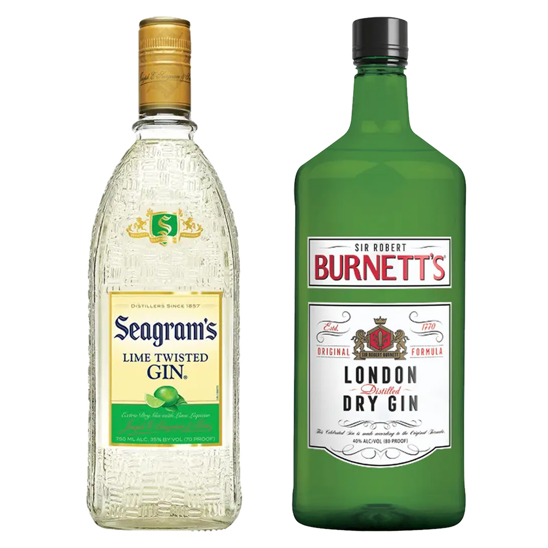 Seagram's Lime Flavored Gin Twisted & Burnett's London Dry Gin Bundle
