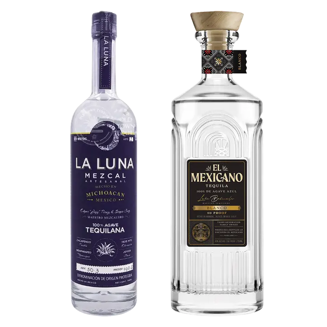 La Luna Mezcal Black Label & El Mexicano Tequila Blanco Bundle