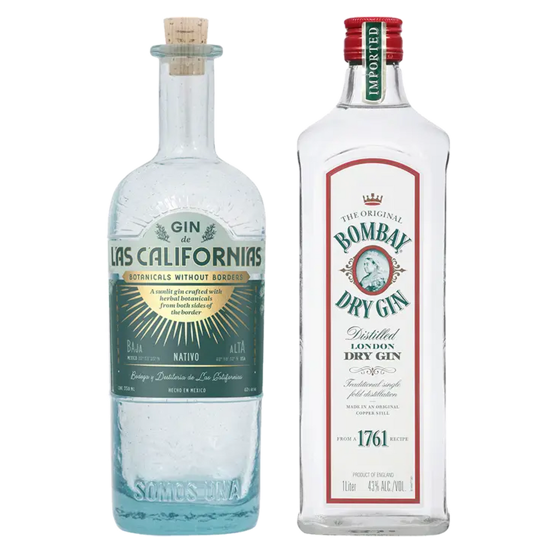 Las Californias Gin Nativo & Bombay London Dry Gin Bundle