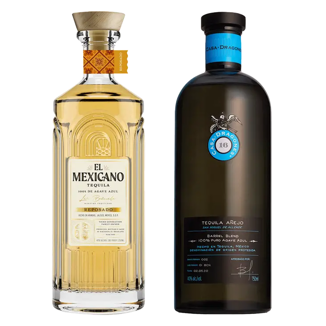 El Mexicano Tequila Reposado & Casa Dragones Tequila Anejo Barrel Blend Bundle