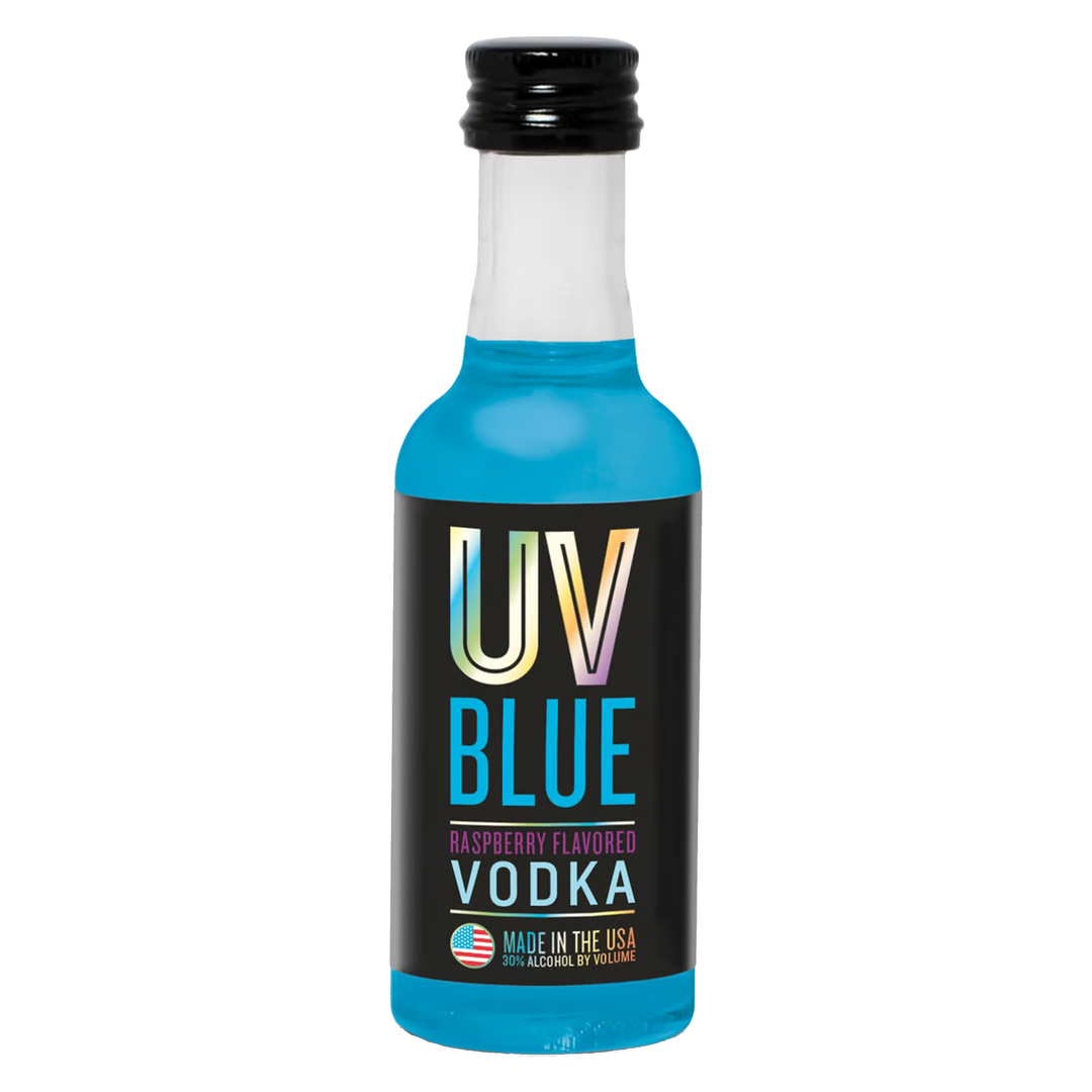 Uv Blue Raspberry Flavored Vodka 50ml 10 Pack