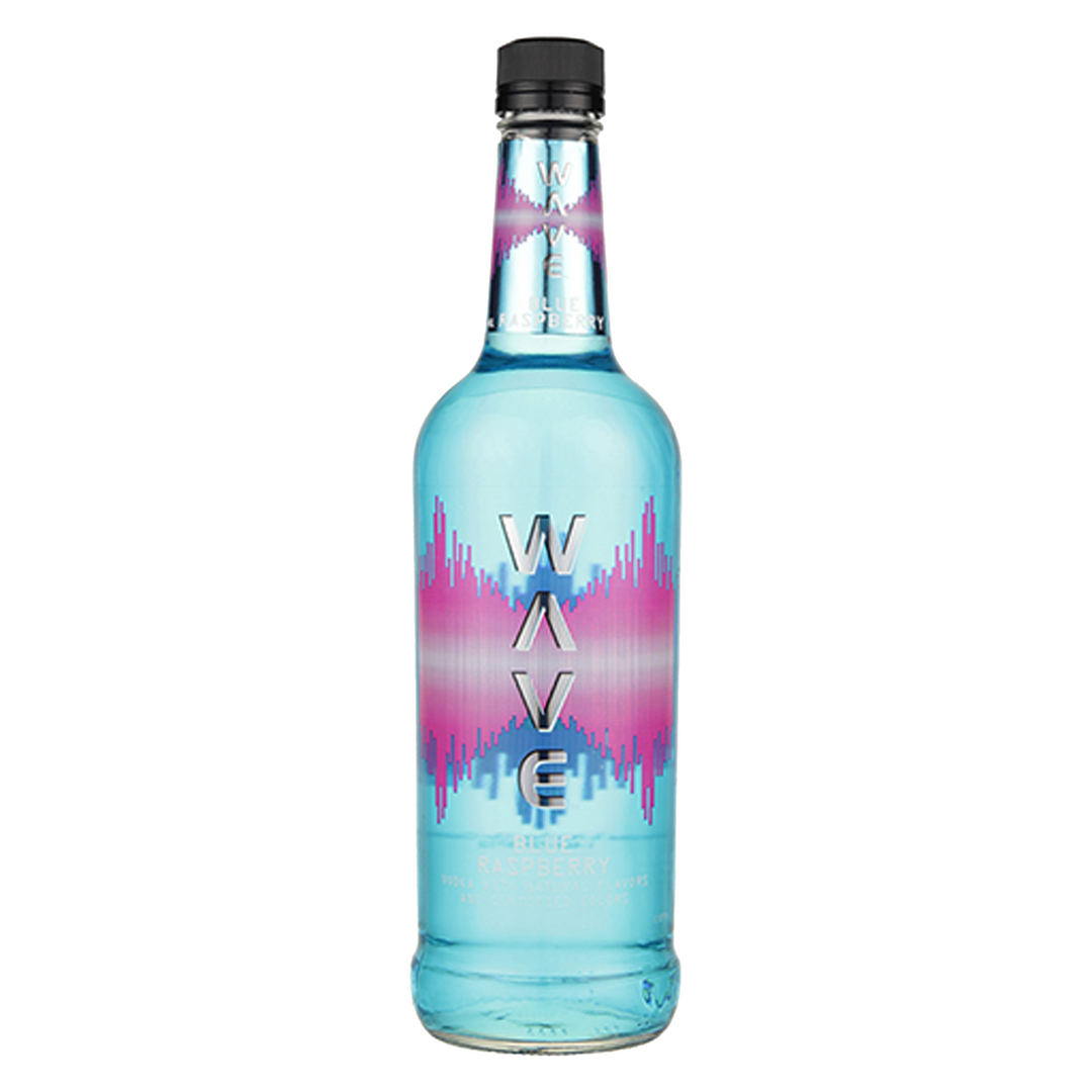 Wave Blue Raspberry Flavored Vodka 50 ml 12 Pack