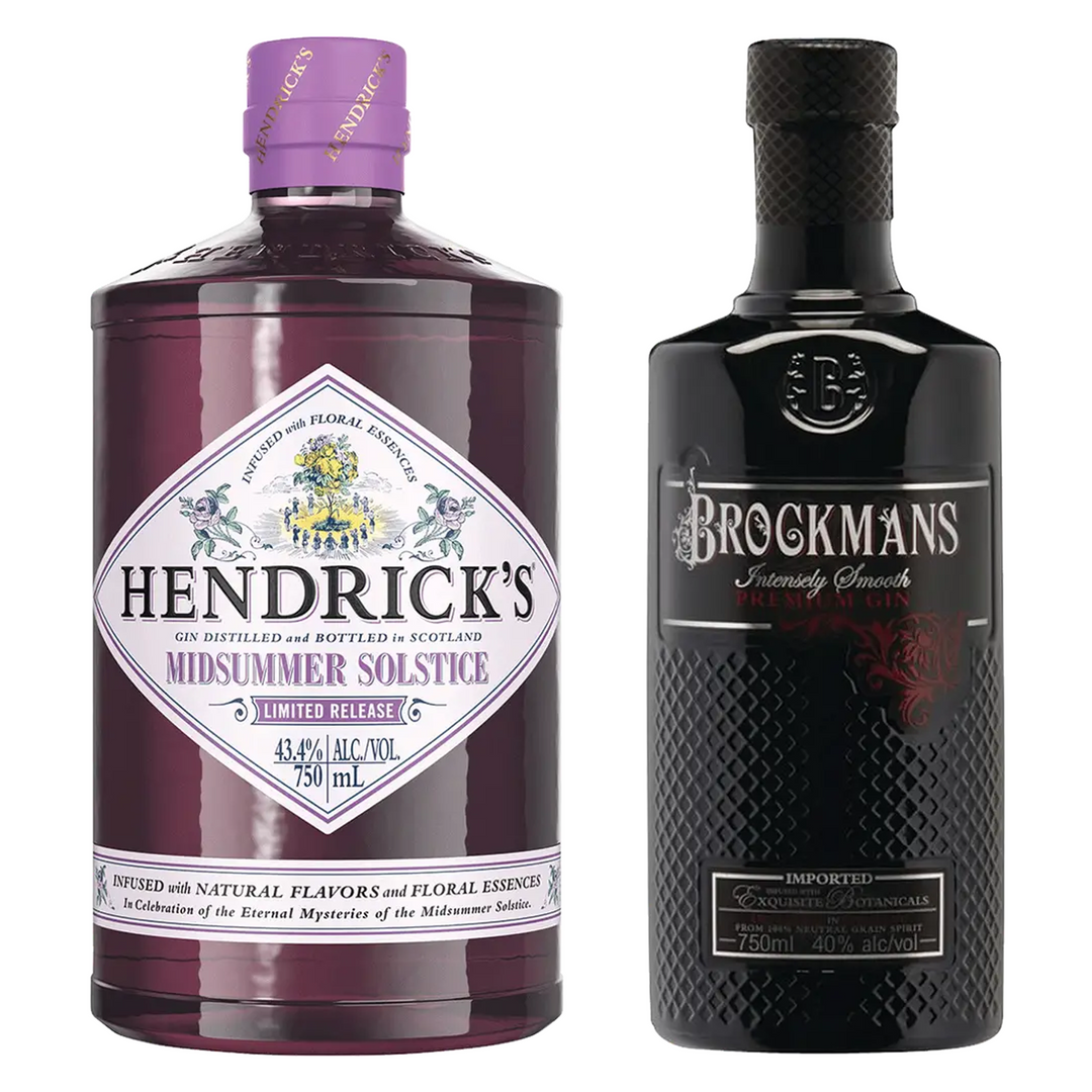 Hendrick's Midsummer Solstice Gin & Brockmans Gin Bundle