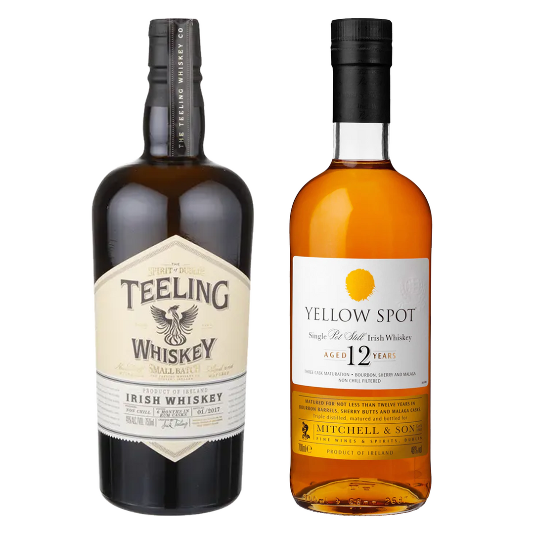 Teeling Blended Irish Whiskey Small Batch & Yellow Spot Single Pot Still Irish Whiskey 12 Yr Bundle