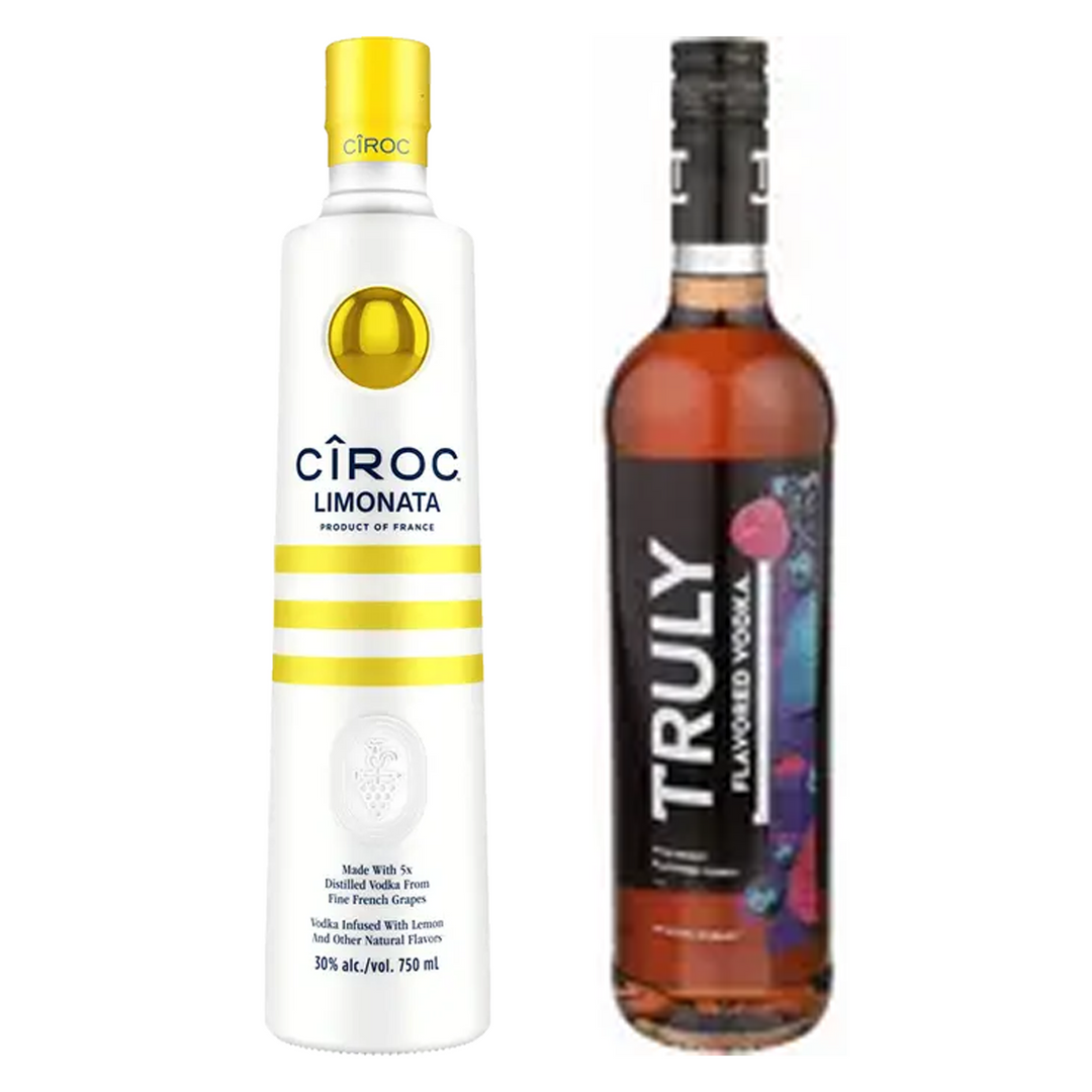 Ciroc Limonata Flavored Vodka & Truly Wild Berry Flavored Vodka Bundle