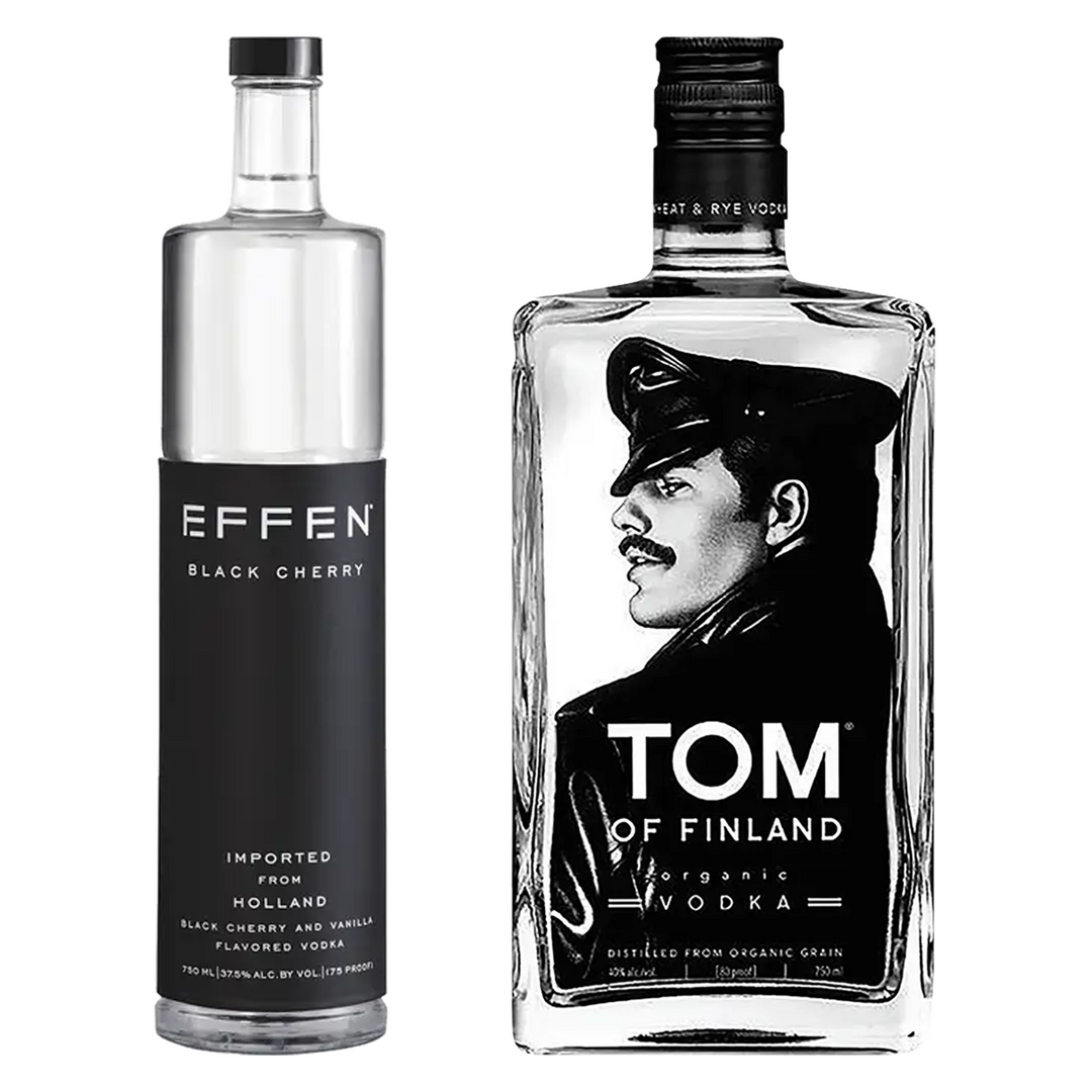 Effen Black Cherry Flavored Vodka & Tom Of Finland Vodka Bundle