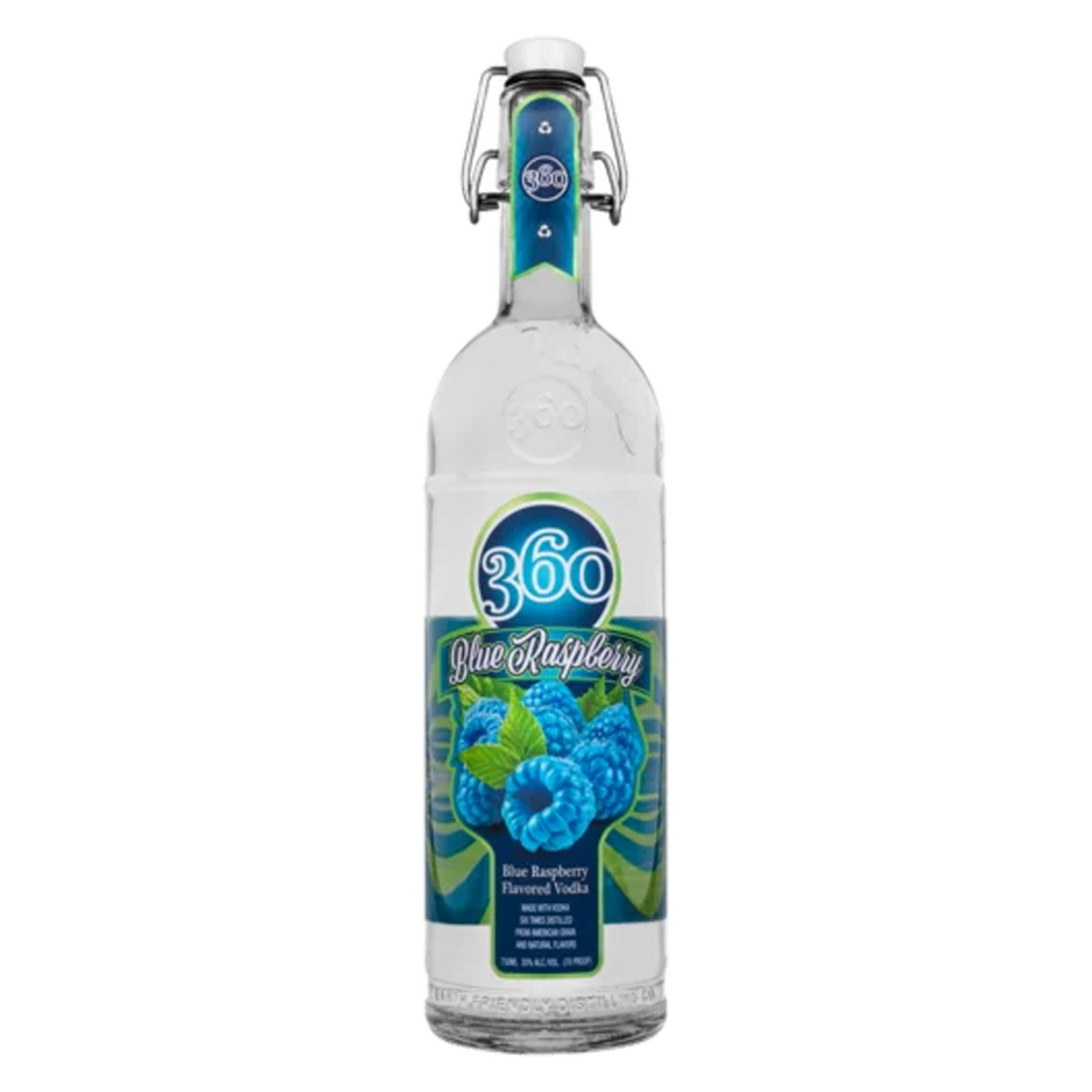 360 Blue Raspberry Vodka 50 ml 10 Pack