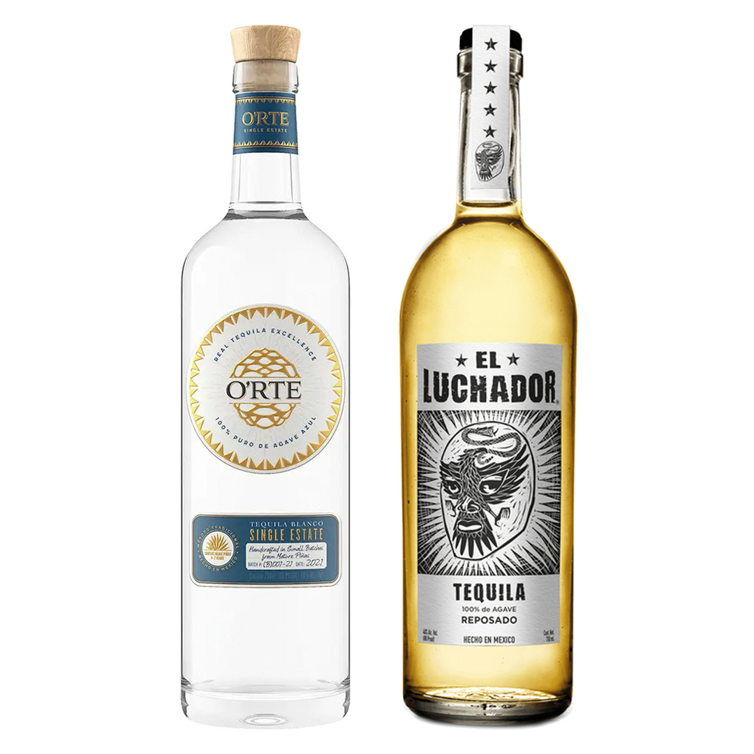 Orte Tequila Blanco Single Estate & El Luchador Tequila Reposada Bundle