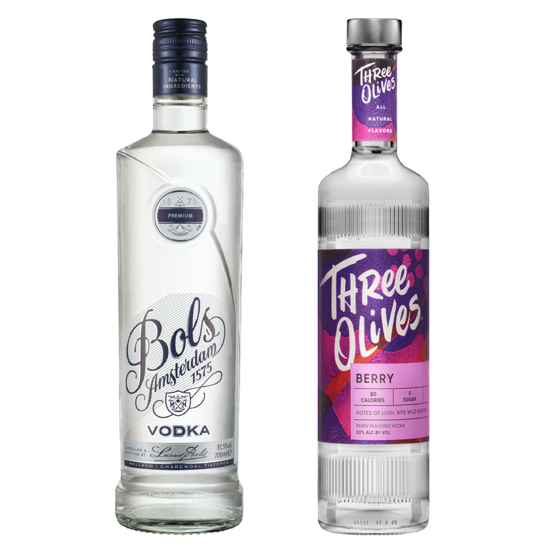 Bols Spirits Vodka & Three Olives Berry Vodka Bundle