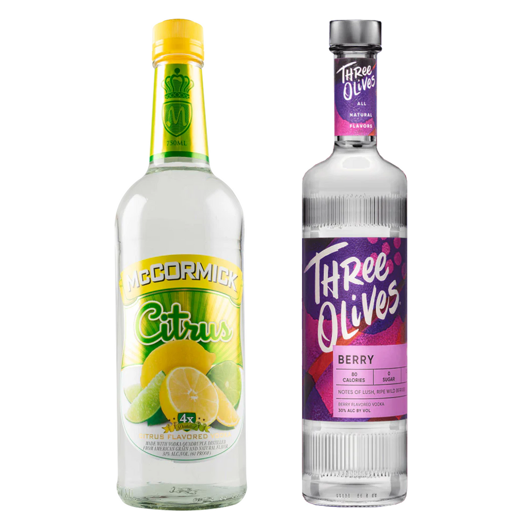 McCormick Citrus Vodka & Three Olives Berry Vodka Bundle
