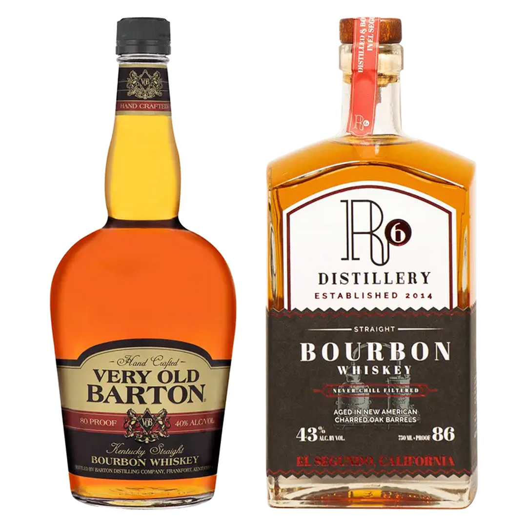 Very Old Barton Straight Bourbon & R6 Distillery Straight Bourbon Whiskey Bundle
