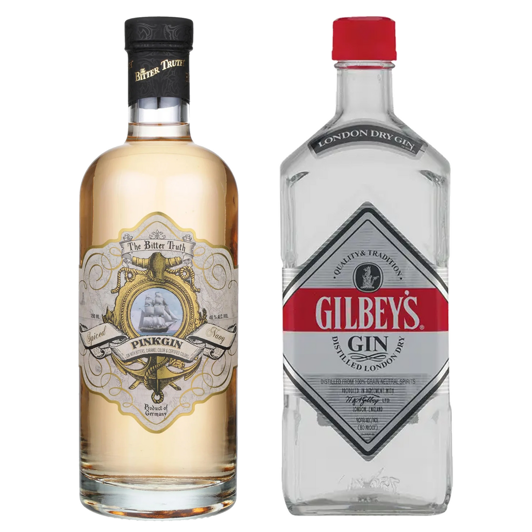 The Bitter Truth Pink Gin Spiced Navy & Gilbey's London Dry Gin Bundle