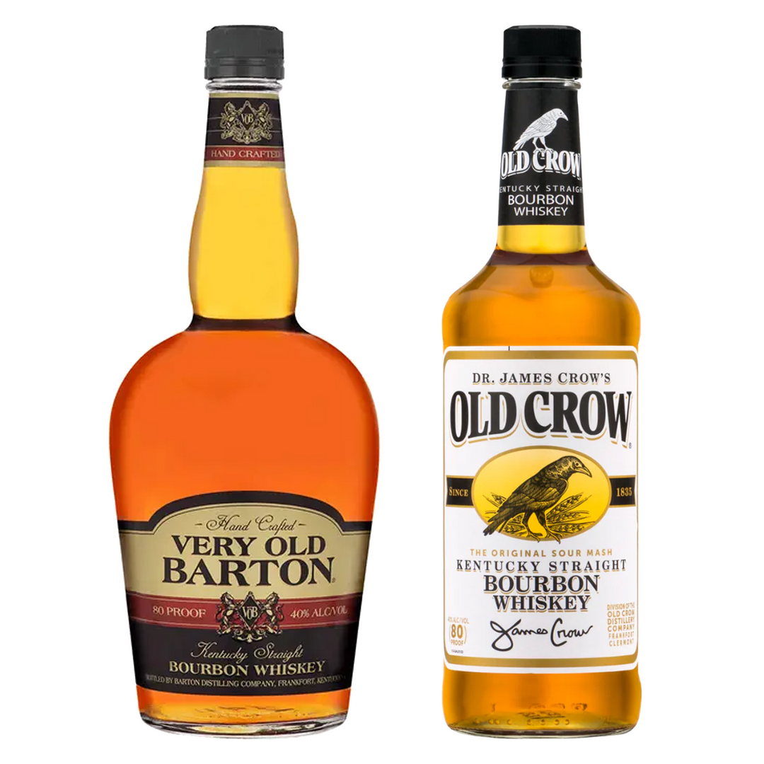 Very Old Barton Straight Bourbon & Old Crow Straight Bourbon 3 Year Bundle