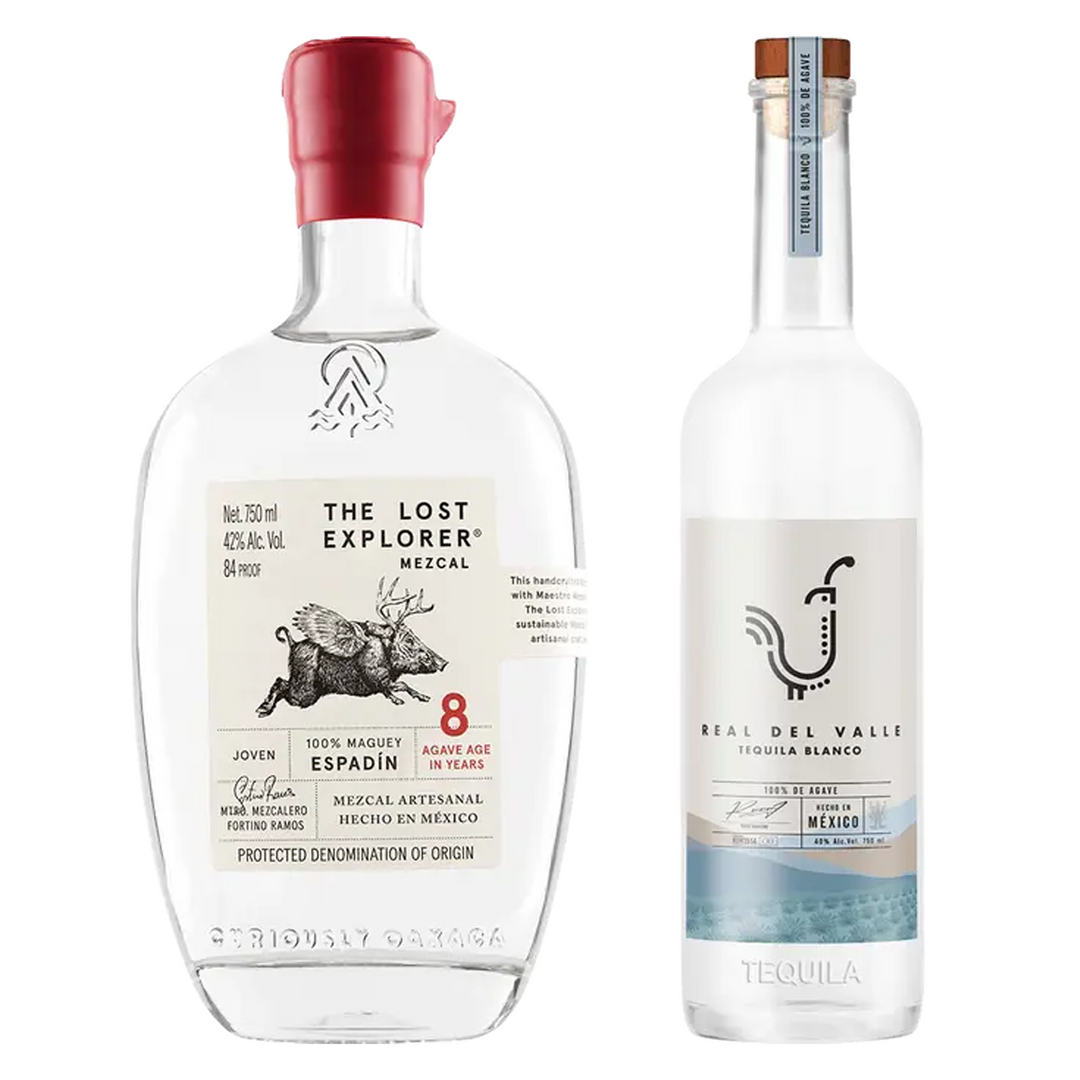 The Lost Explorer Mezcal Espadin & Real Del Valle Tequila Blanco Bundle