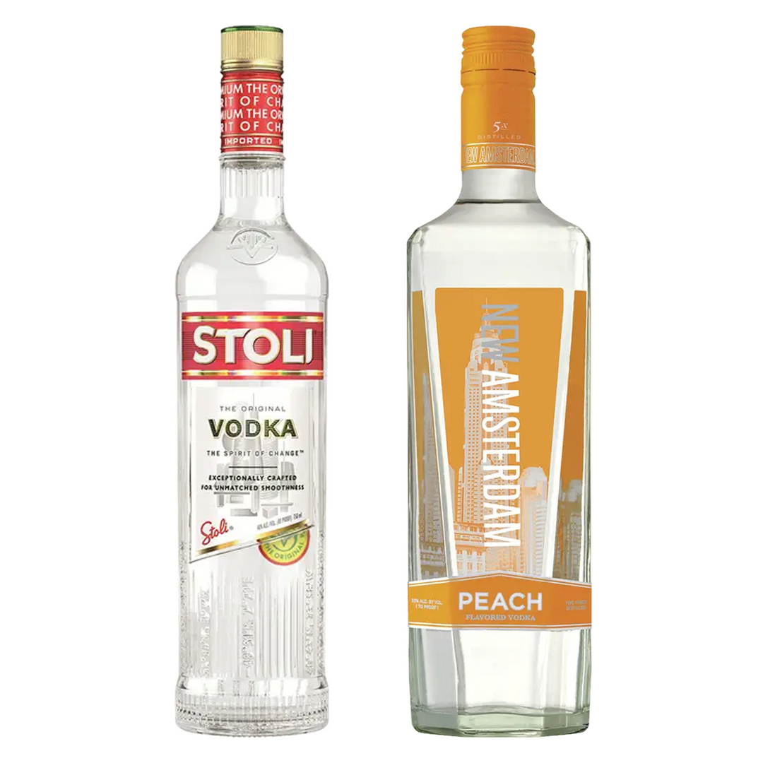 Stoli Vodka & New Amsterdam Peach Vodka Bundle