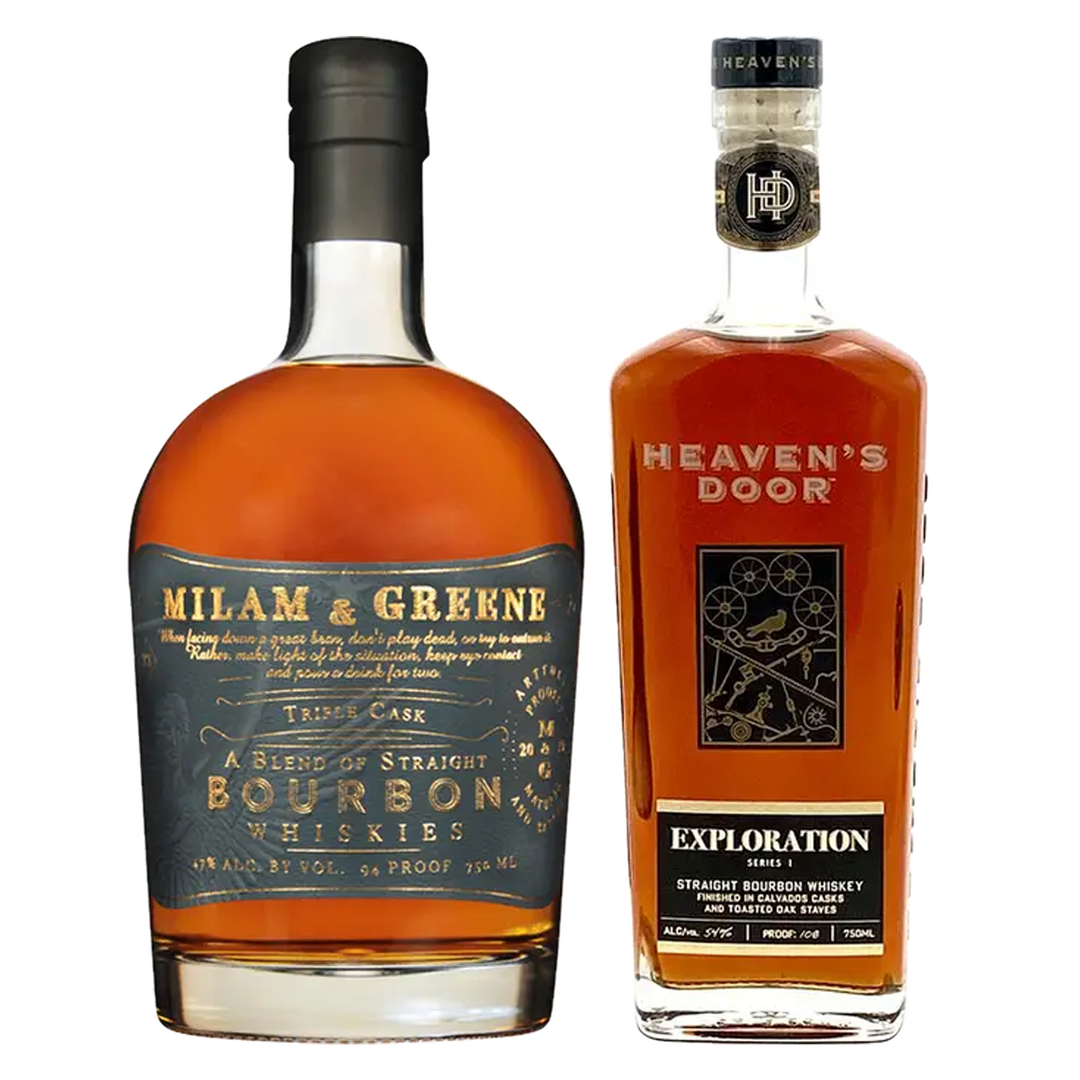 Milam & Greene Blended Bourbon Triple Cask & Heaven's Door Straight Bourbon Exploration Series #1 Finished In Calvados Casks Bundle