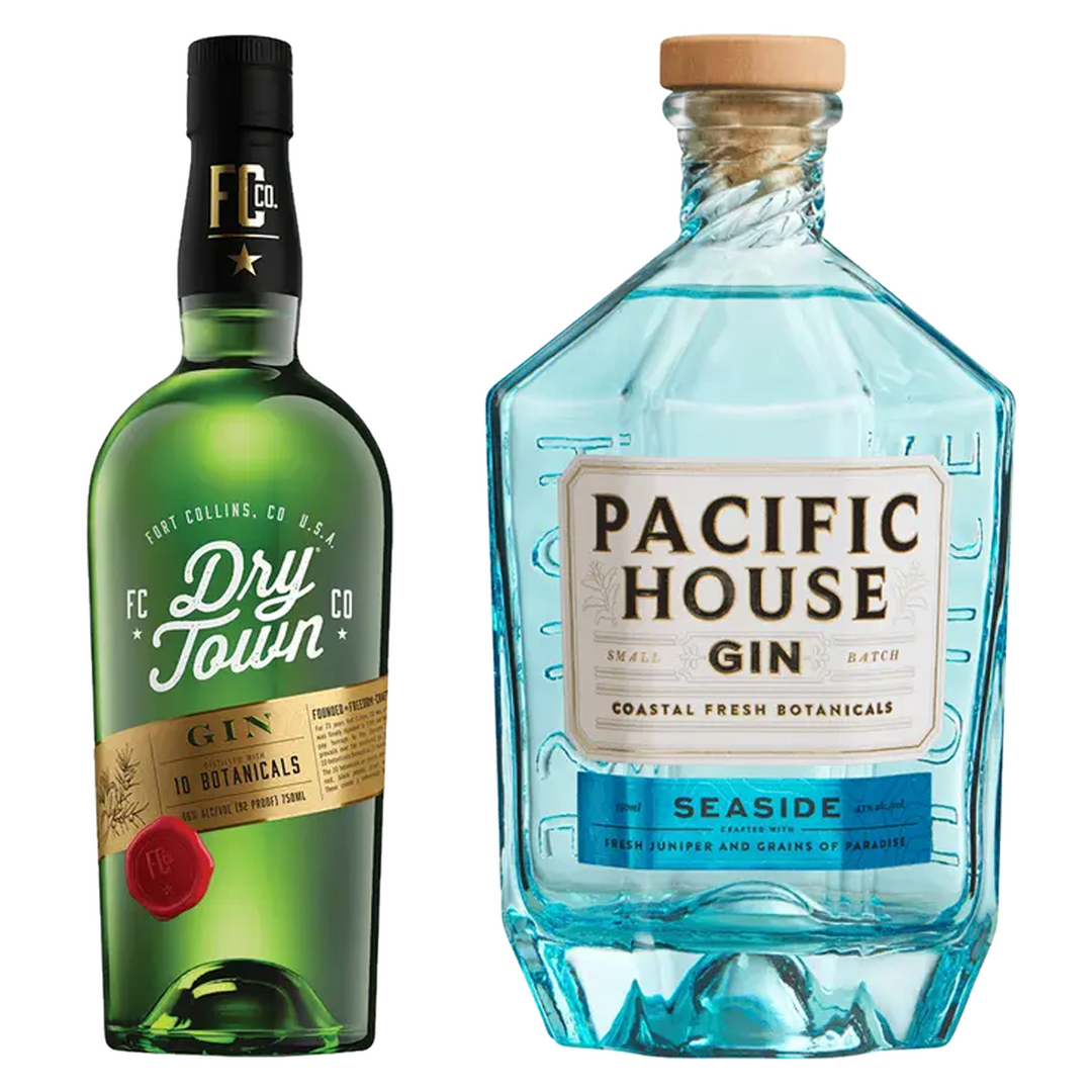 Dry Town Dry Gin Distilled From Four Grain & Pacific House Gin Seaside Bundle