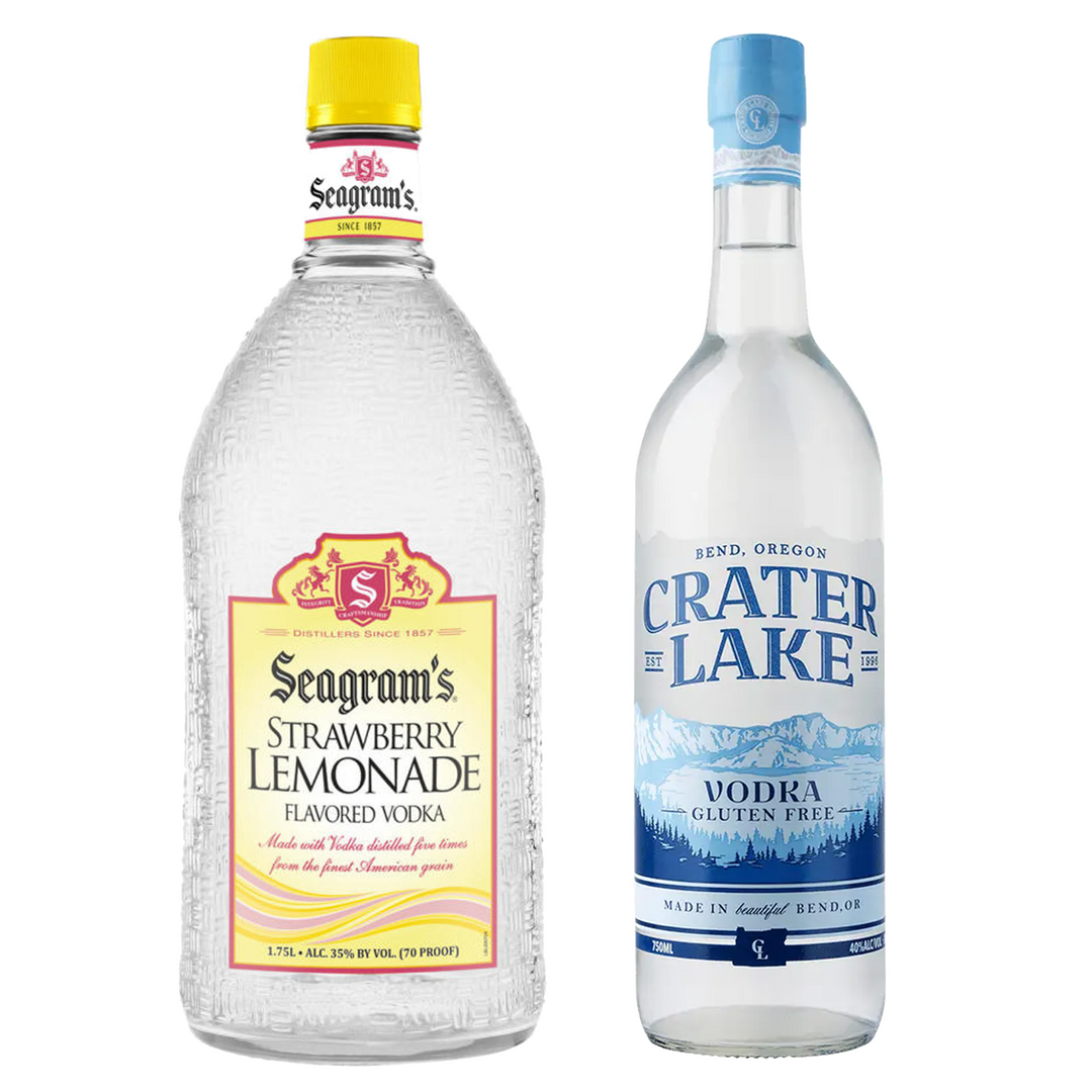Seagram's Strawberry Lemonade Vodka & Crater Lake Vodka Bundle
