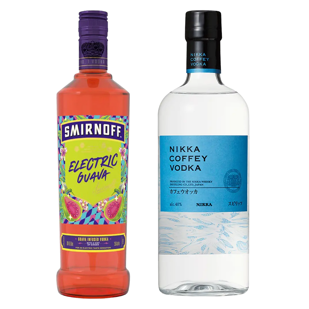 Smirnoff Electric Guava Flavored Vodka & Nikka Coffey Vodka Bundle