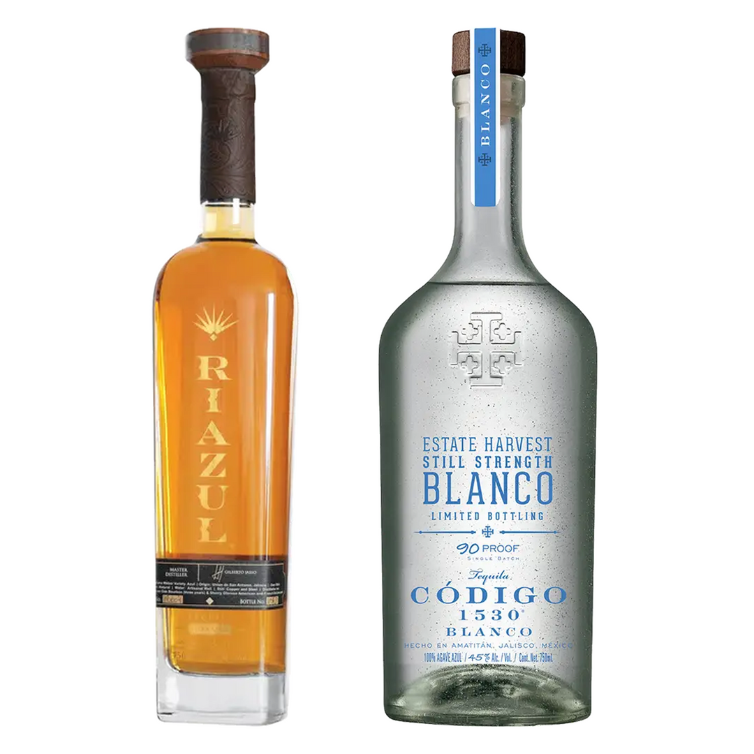 Riazul Tequila Extra Anejo & Codigo 1530 Tequila Blanco Still Strength Bundle