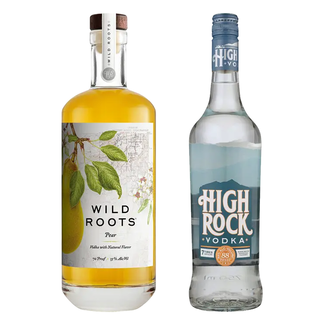 Wild Roots Pear Vodka & High Rock Vodka Bundle