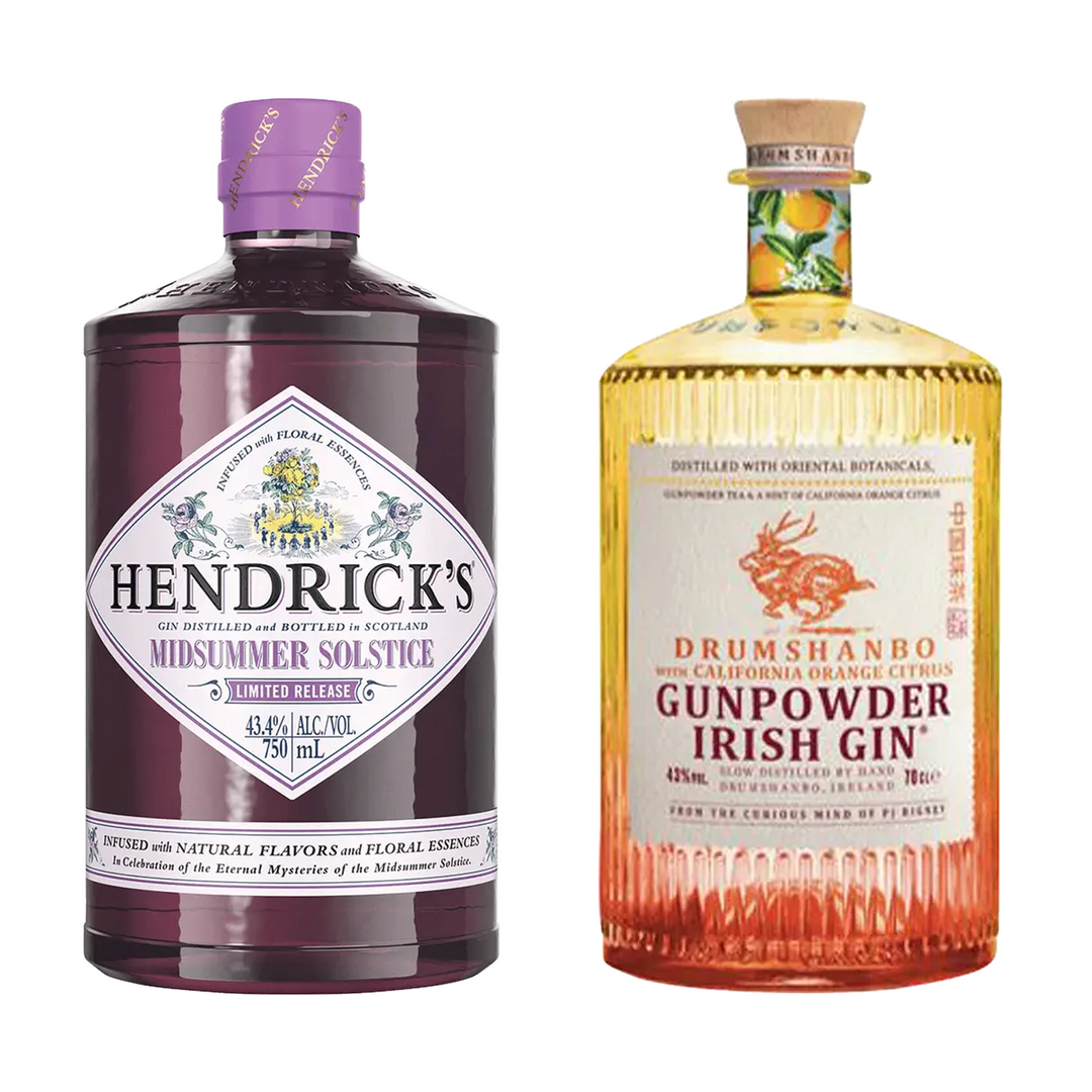 Hendrick's Midsummer Solstice Gin & Drumshanbo Gunpowder California Citrus Gin Bundle