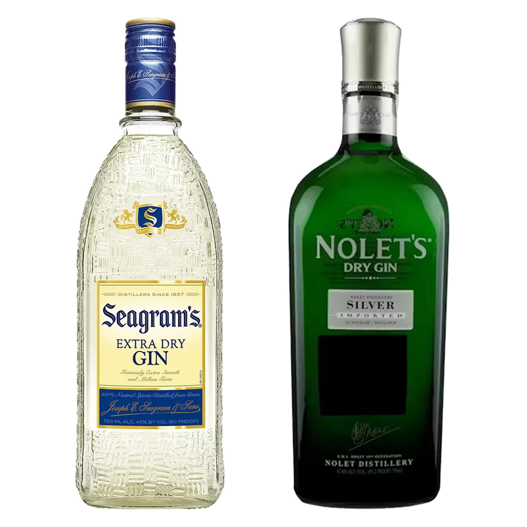 Seagram's Extra Dry Gin & Nolet's Dry Gin Silver Bundle