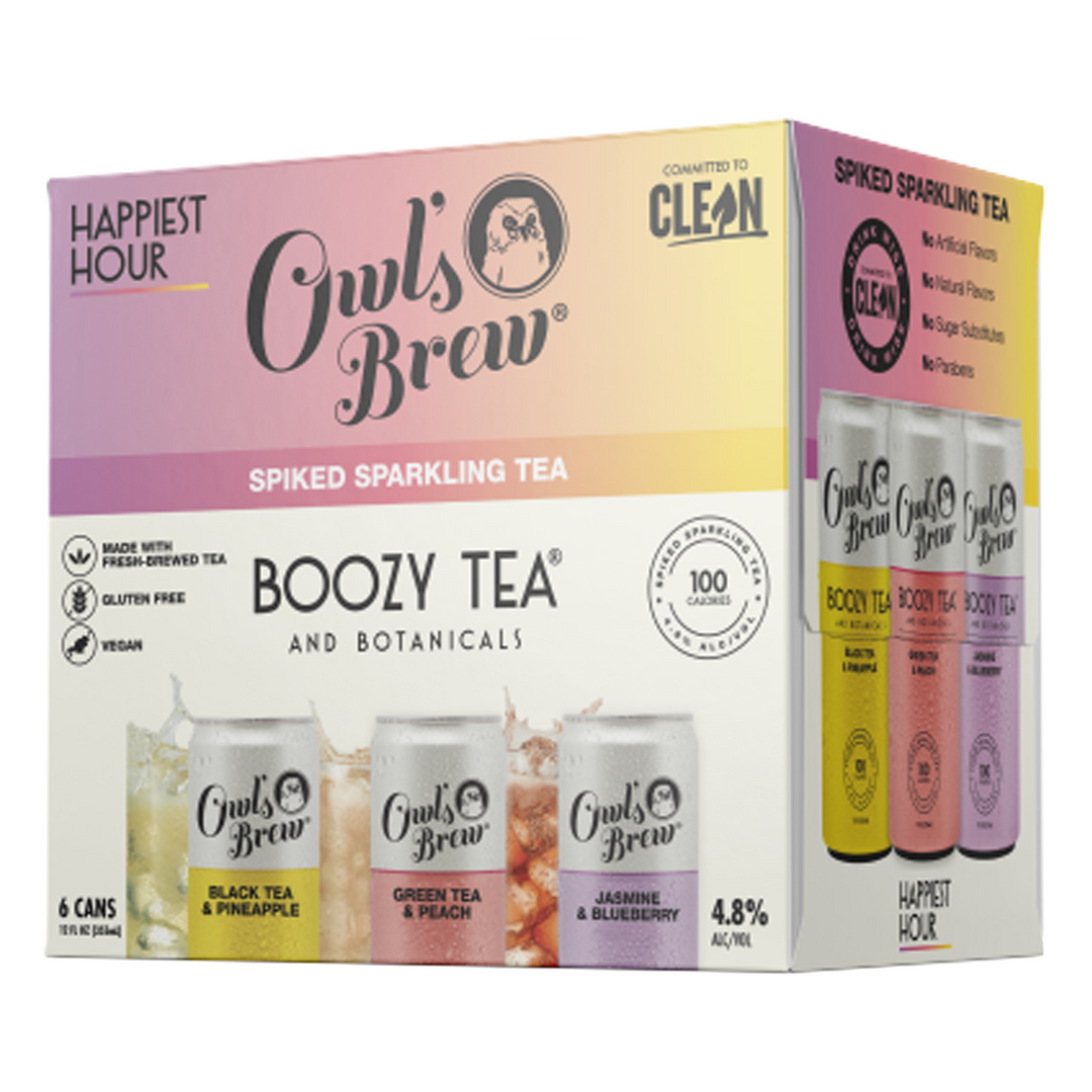 Owls Brew Boozy Tea Happiest Hour 24 Pack