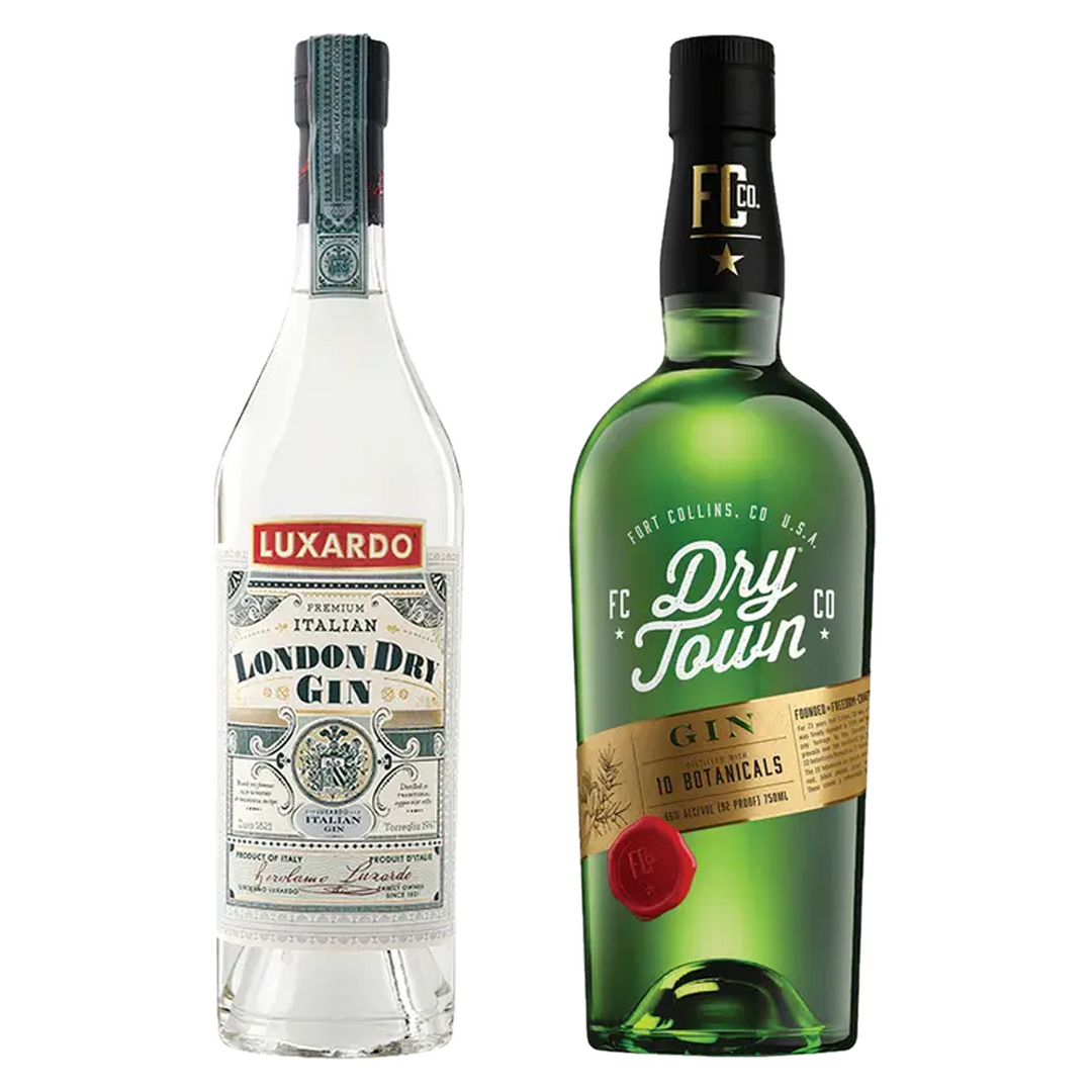 Luxardo London Dry Gin & Dry Town Dry Gin Distilled From Four Grain Bundle