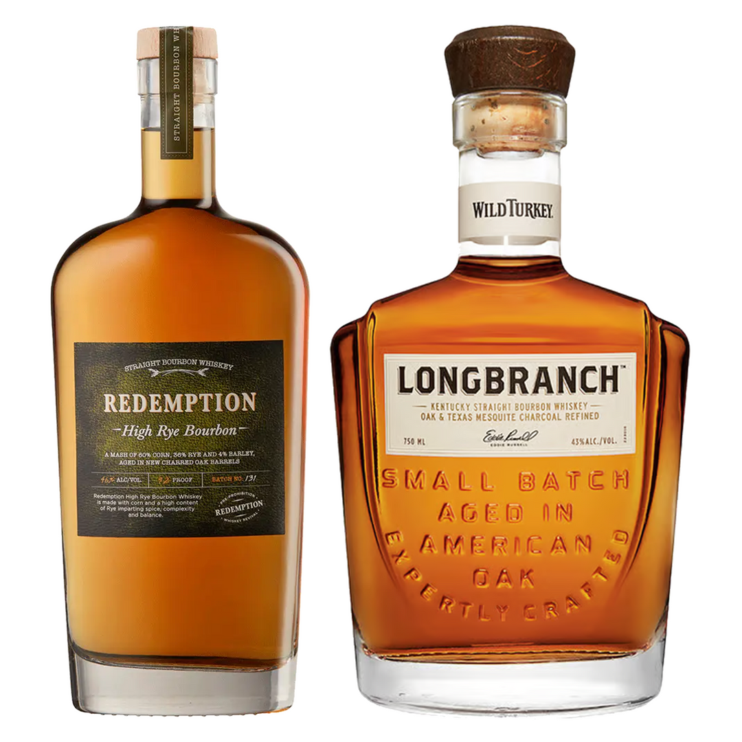 Redemption Straight Bourbon High Rye & Wild Turkey Straight Bourbon Longbranch 8 Yr Bundle