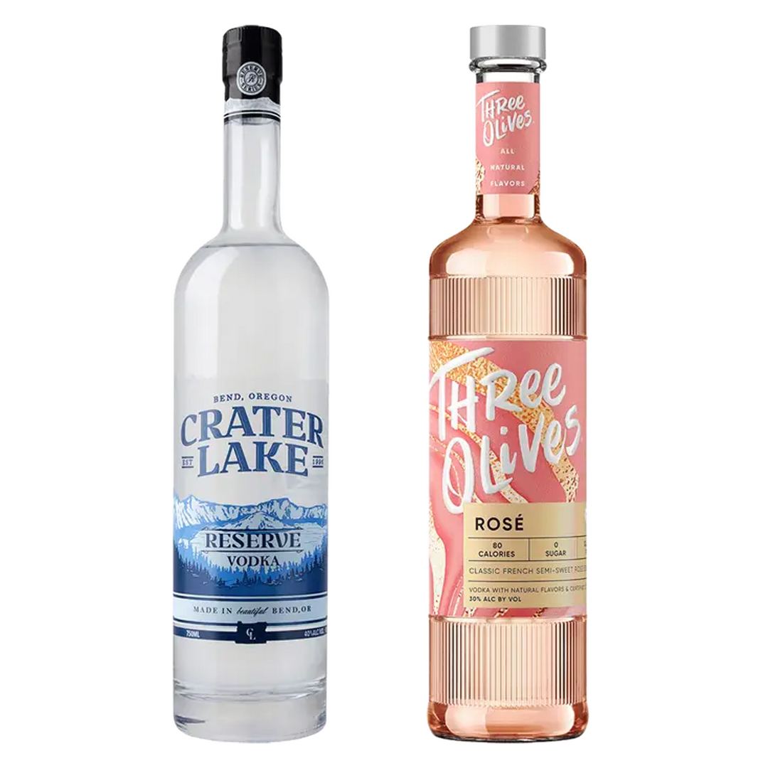 Crater Lake Reserve Vodka & Three Olives Rose Vodka Bundle