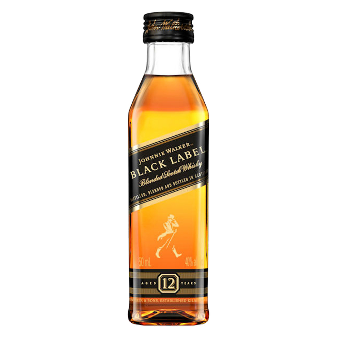 Johnnie Walker Blended Scotch Black Label 12 Year 50ml 12 Pack