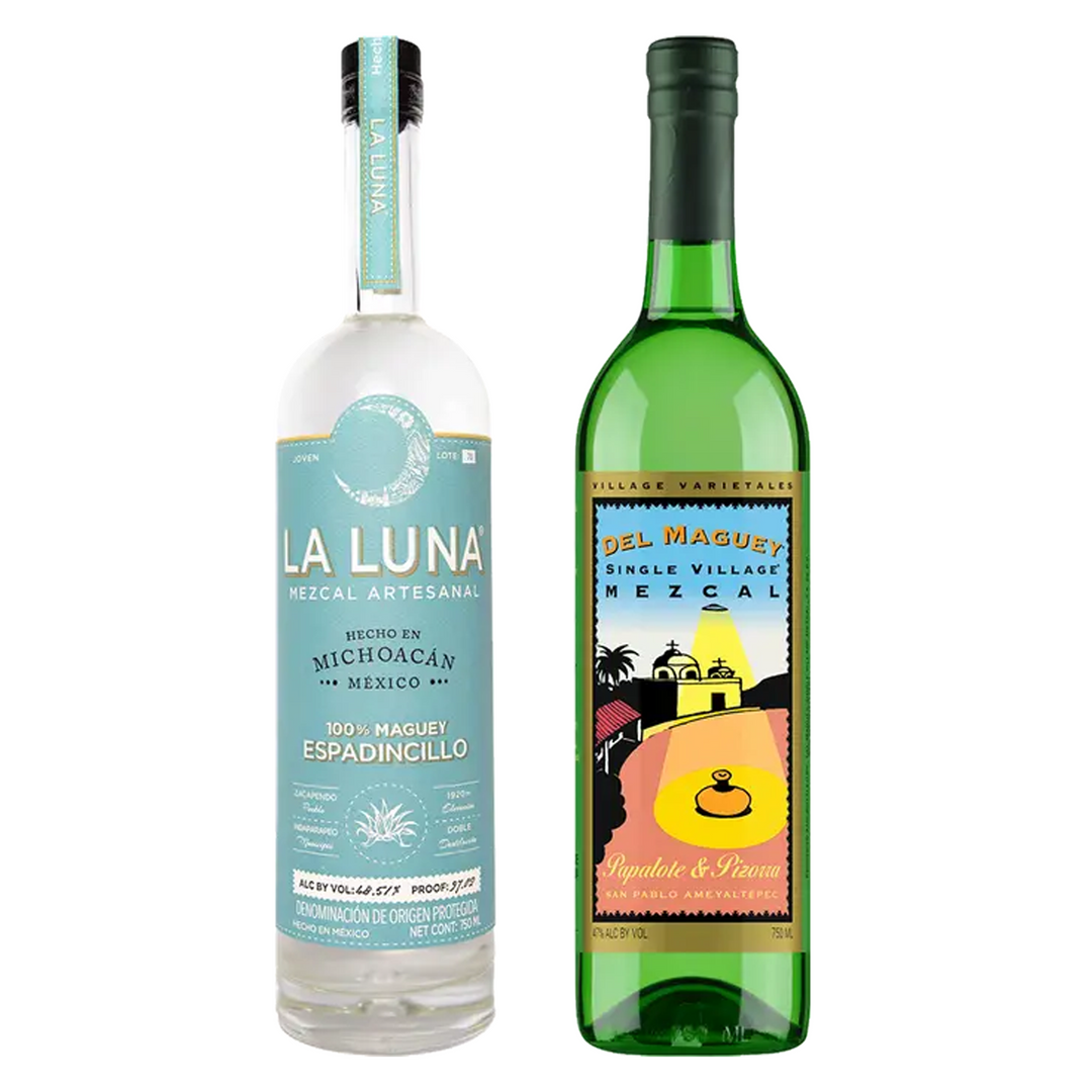 La Adelita Tequila Extra Anejo & Del Maguey Mezcal Single Village San Pablo Ameyaltepec Bundle