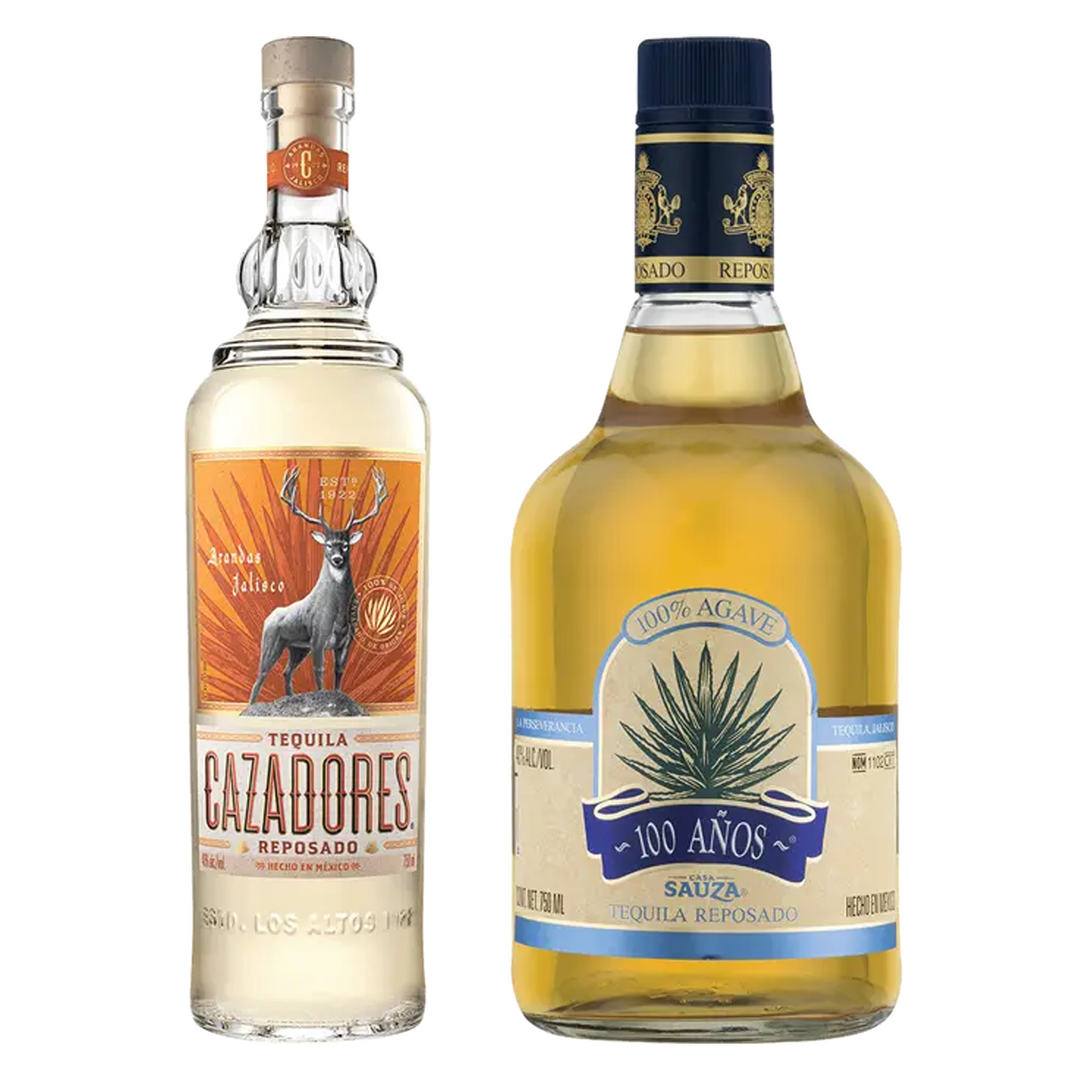 Cazadores Tequila Reposado & 100 Anos Tequila Reposado Made With Blue Agave Bundle