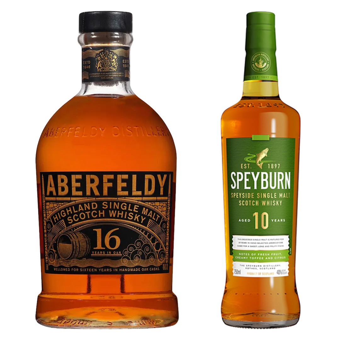 Aberfeldy Single Malt Scotch 16 Yr & Speyburn Single Malt Scotch 10 Yr Bundle