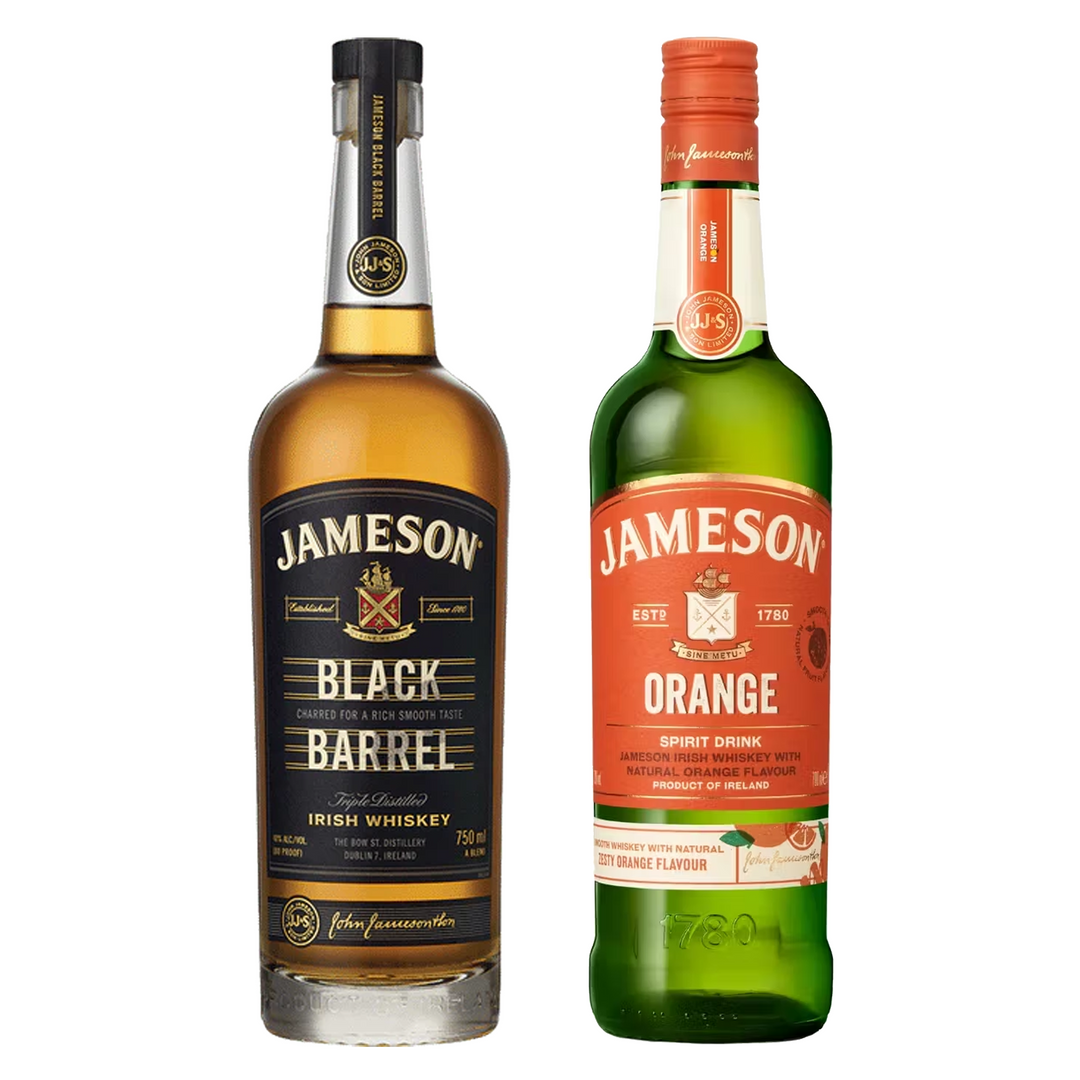 Jameson Blended Irish Black Barrel Select Reserve & Orange Flavored Whiskey Bundle