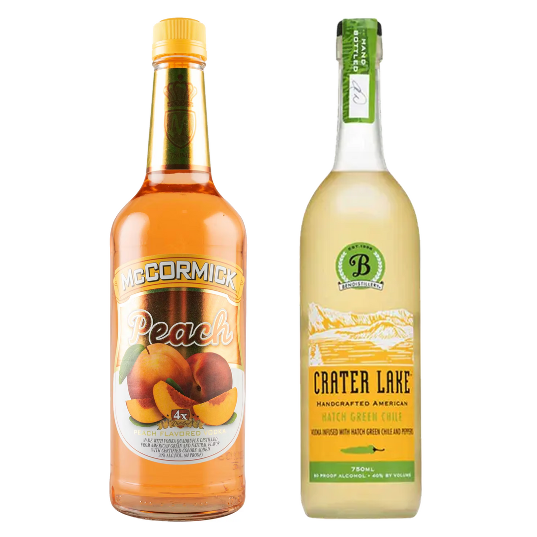 McCormick Peach Vodka & Crater Lake Green Chile Vodka Bundle