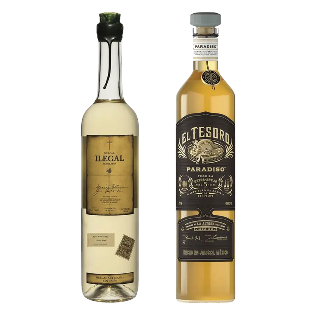 Ilegal Mezcal Reposado & El Tesoro Tequila Extra Anejo Paradiso 5 Yr Bundle