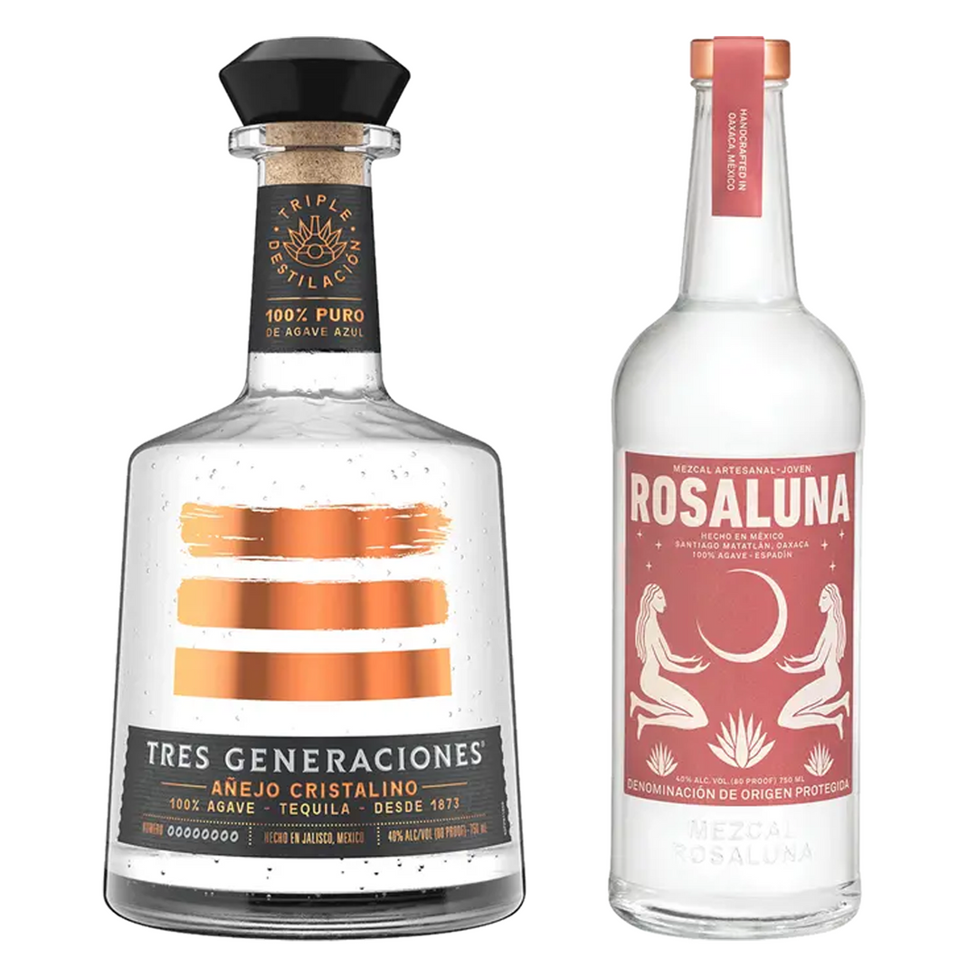 Tres Generaciones Tequila Anejo Cristalino & Rosaluna Mezcal Joven Bundle