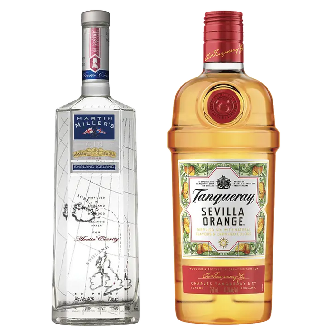 Martin Miller's Dry Gin & Tanqueray Sevilla Orange Flavored Gin Bundle