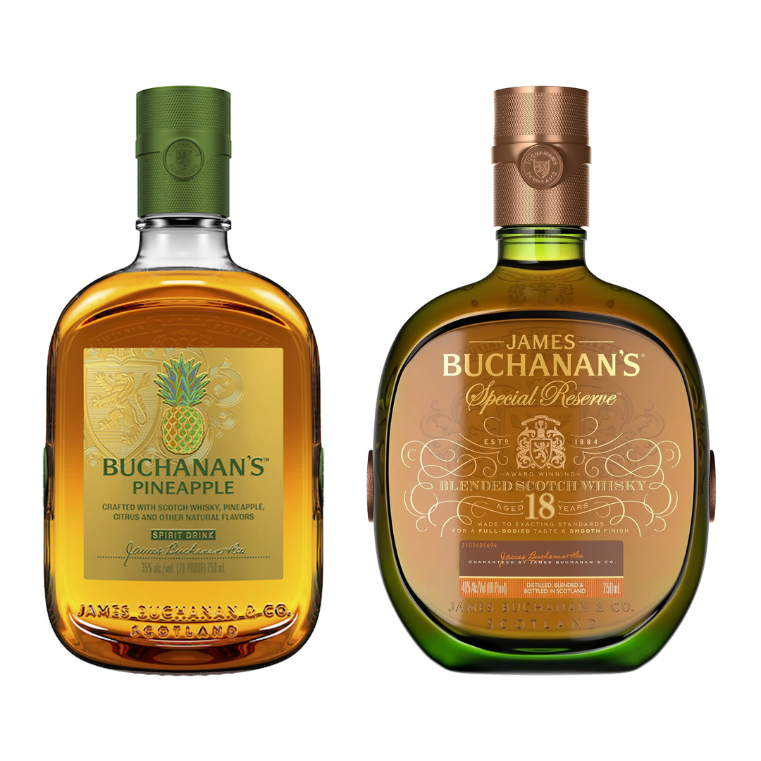 Buchanan's Scotch Whiskey Pineapple & Blended Scotch Special Reserve 18 Yr Bundle