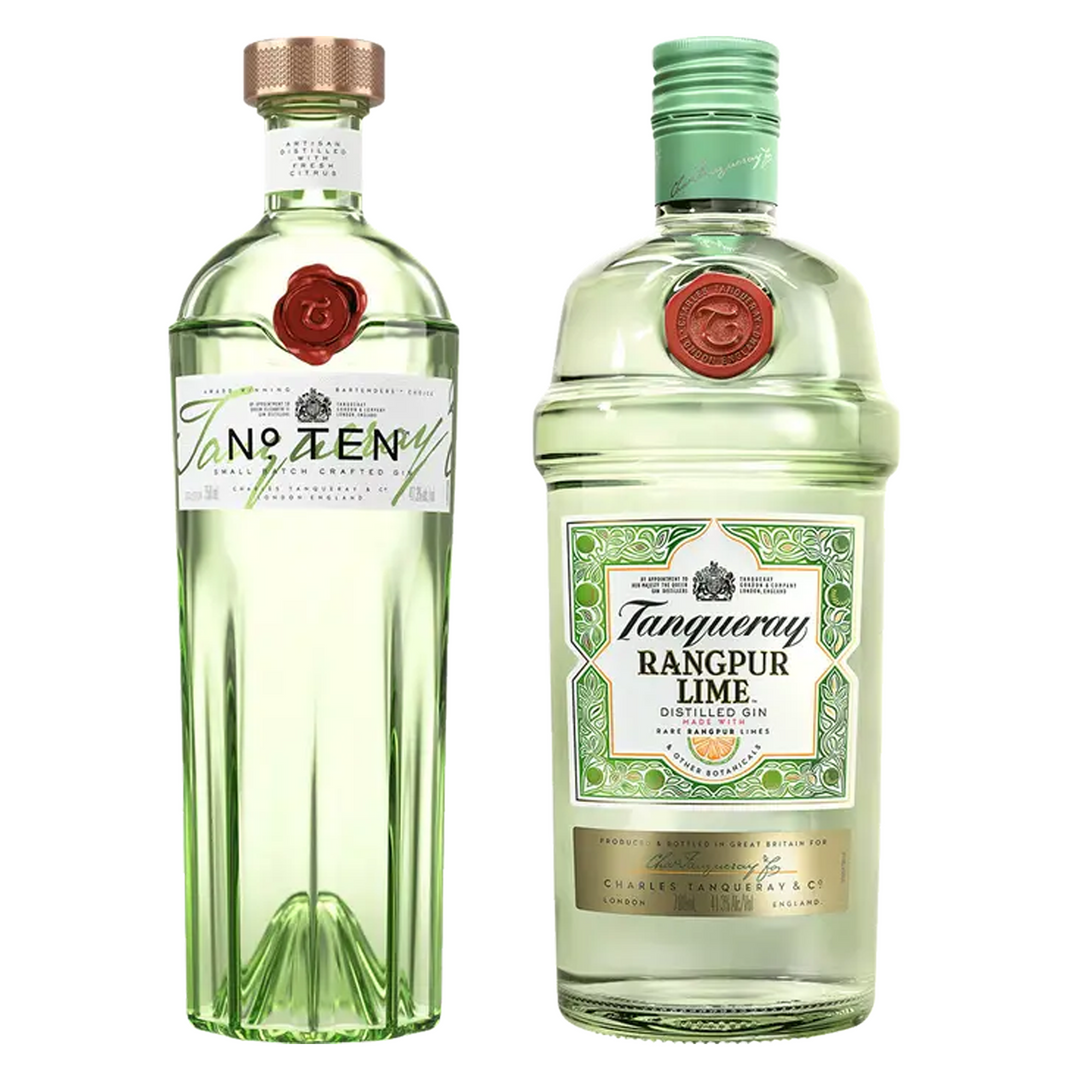 Tanqueray London Dry Gin Batch Distilled No. Ten & Tanqueray Distilled Gin Rangpur Bundle