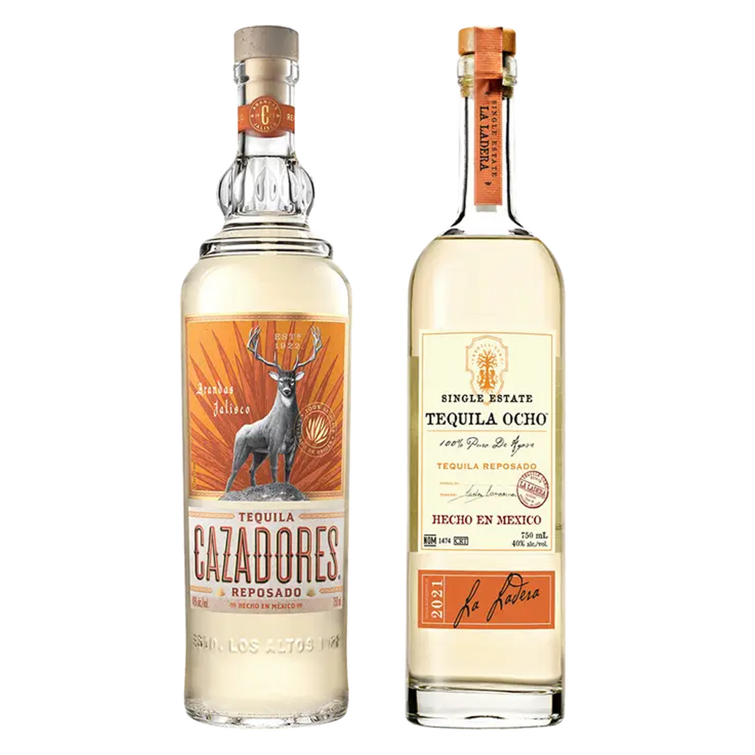 Cazadores Tequila Reposado & Tequila Ocho Tequila Reposado Single Estate Bundle